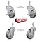 Service Caster 4 Inch Gray Polyurethane Wheel Swivel 10mm Threaded Stem Caster Brakes, 2PK SCC-TS20S414-PPUB-TLB-M1015-2-S-2 - alternate 3